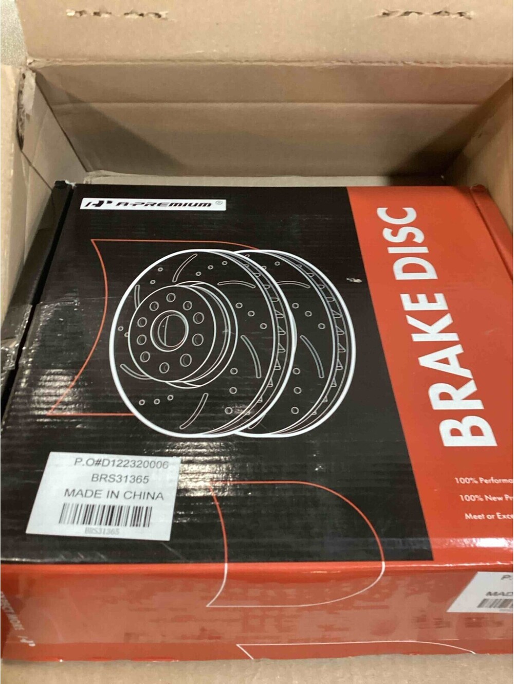 10.43 inch (265mm) Rear Drilled and Slotted Disc Brake Rotors